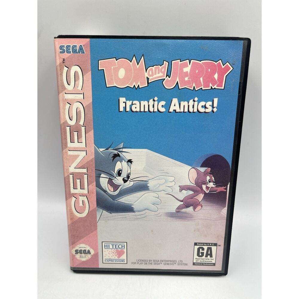Tom and Jerry: Frantic Antics (Sega Genesis, 1993) With Original Box